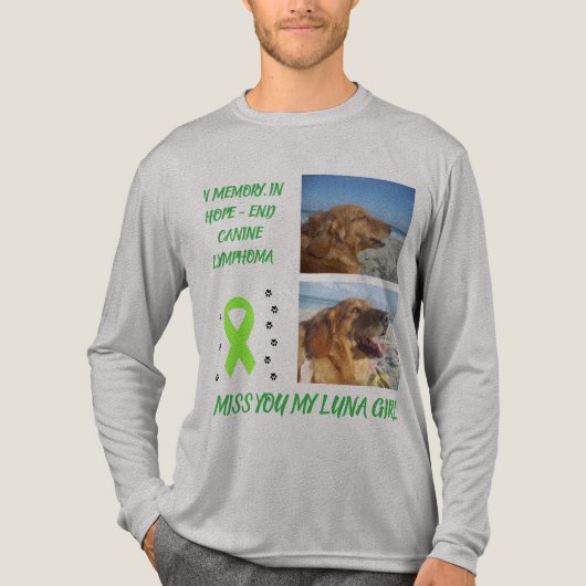 T-shirt En Tri-matière Jamais Dans Mon Coeur Chien Cancer Sensibilisation (Recto)