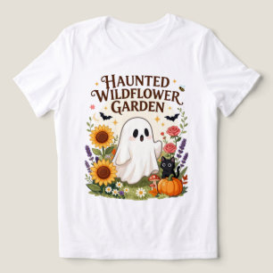 T-shirt En Tri-matière Jardin de fleurs sauvages hanté Halloween fantôme