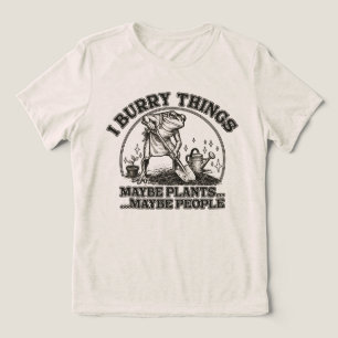 T-shirt En Tri-matière Je Enterre des Choses Grenouille de Jardin Humour 