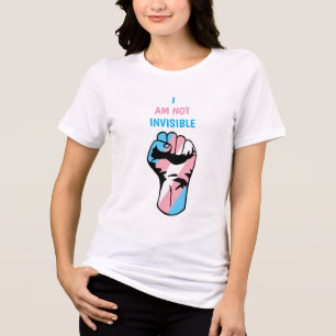 T-SHIRT EN TRI-MATIÈRE JE NE SUIS PAS INVISIBLE DE RÉSISTER À LA PREMIÈRE