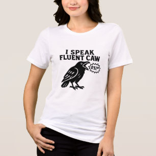 T-shirt En Tri-matière Je parle couramment le cri de corbeau Illustration