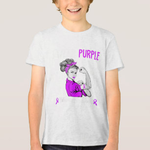 T-shirt En Tri-matière Je Porte Du Violet Pour La Sensibilisation Aux Hei