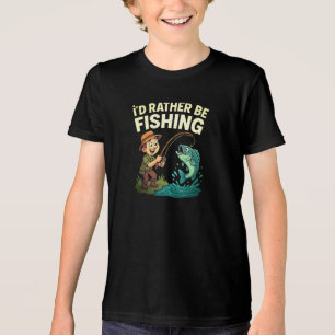 T-shirt En Tri-matière Je préfère être de la pêche dessin de dessin