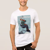 T-shirt En Tri-matière Je préfère skier Imprimer (Recto)