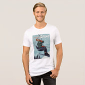 T-shirt En Tri-matière Je préfère skier Imprimer (Recto plein)