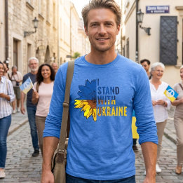 T-shirt En Tri-matière Je suis avec l'Ukraine. Symbole de tournesol pour
