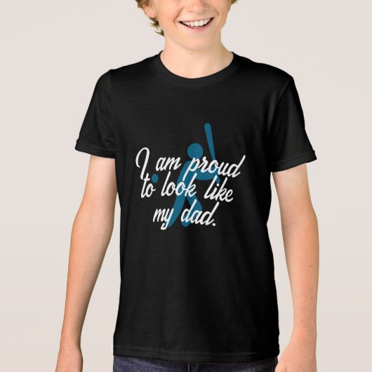 T-shirt En Tri-matière Je suis fier de ressembler à mon père (Recto)