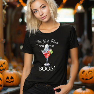 T-shirt En Tri-matière Je suis juste là pour les huées Halloween