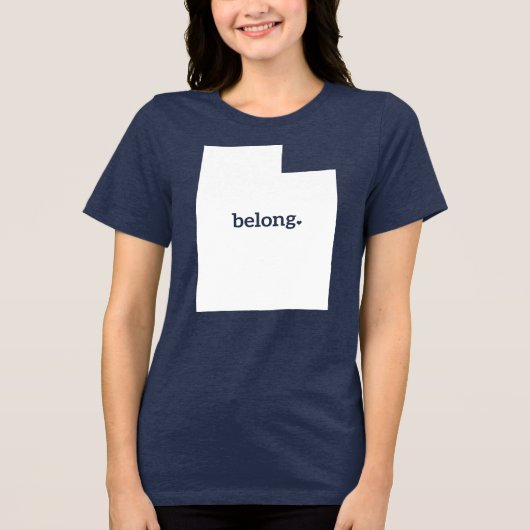 T-shirt En Tri-matière Je Suis Membre De L'Utah, Plan D'État (Recto)