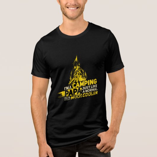 T-shirt En Tri-matière Je suis un papa de camping (Recto)