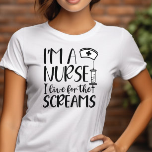 T-shirt En Tri-matière Je Suis Une Infirmière, Je Vis Pour Les Cris Hallo