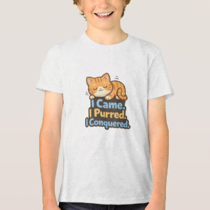 T-shirt En Tri-matière « Je suis venu. J'ai ronronné. J'ai conquis » - Ci