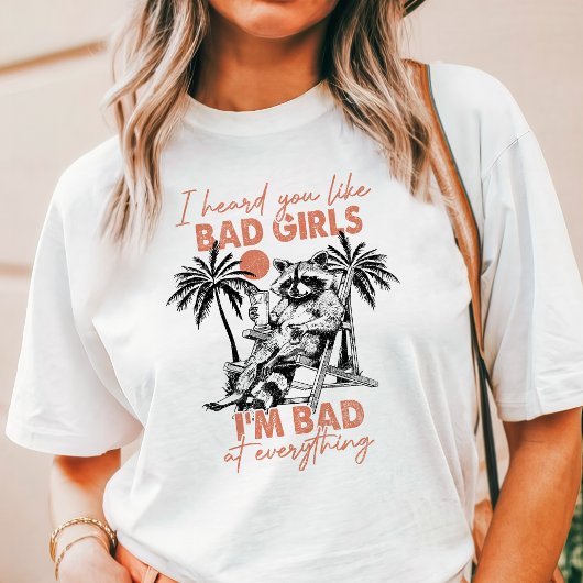 T-shirt En Tri-matière Je T'Ai Entendu Aimer Bad Girls Raccoon