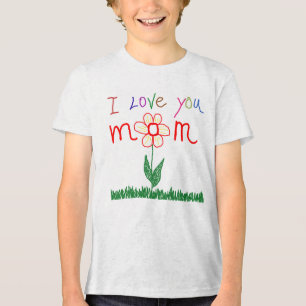 T-shirt En Tri-matière Je t'aime maman