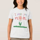 T-shirt En Tri-matière Je t'aime maman (Recto)