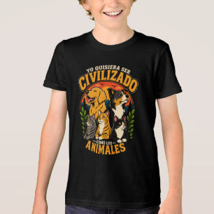 T-shirt En Tri-matière Je voudrais être civilisé 1