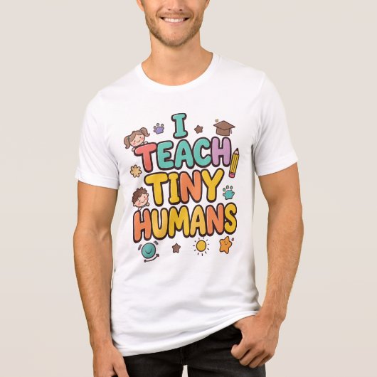 T-shirt En Tri-matière J'enseigne aux tout-petits (Recto)