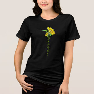 T-shirt En Tri-matière Jésus Fleur de soleil foi Croix christianisme Reli