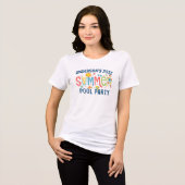 T-shirt En Tri-matière Jeu de piscine d'été vert et bleu (Recto plein)