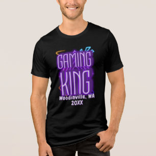 T-shirt En Tri-matière Jeu personnalisé King pour le joueur Lieu Nom de l