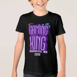 T-shirt En Tri-matière Jeu personnalisé King pour le joueur Lieu Nom de l
