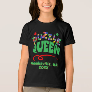 T-shirt En Tri-matière Jigsaw Puzzle Queen Lieu Nom