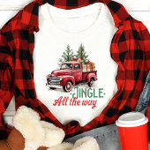T-shirt En Tri-matière Jingle Tout le chemin Camion Rouge Noël