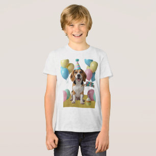 T-shirt En Tri-matière Joie d'anniversaire avec mon Beagle