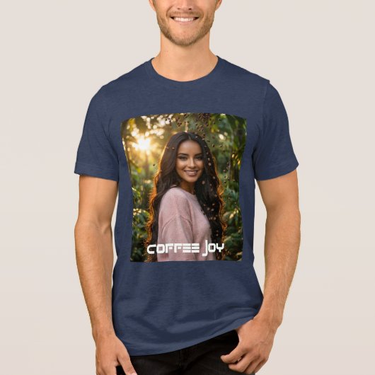 T-SHIRT EN TRI-MATIÈRE JOIE DE CAFÉ (Recto)