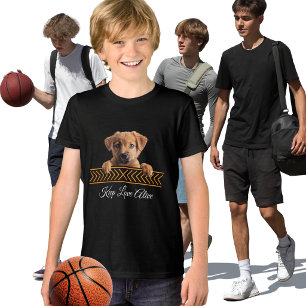 T-shirt En Tri-matière Joli chien permanent avec texte personnalisé