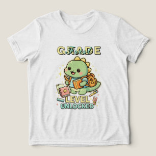T-shirt En Tri-matière Joli dinosaure niveau première année débloqué 1ère