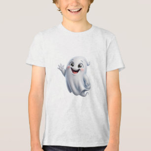 T-shirt En Tri-matière Joli fantôme agitant le design d'Halloween