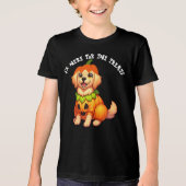 T-shirt En Tri-matière Joli Golden Retriever Citrouille chien, Drôle Hall (Recto)