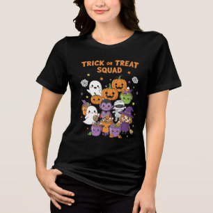 T-shirt En Tri-matière Joli Halloween Cartoon Candy Buckets Kawaii Tric