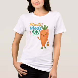 T-shirt En Tri-matière Joli mode Masti de carotte activé Tri-Mélange pour