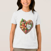 T-shirt En Tri-matière Joli Noël Gingerbread Homme Coeur (Recto)