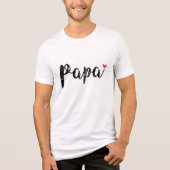 T-shirt En Tri-matière Joli Papa Et Mini Script Et Coeur Amusant (Recto)