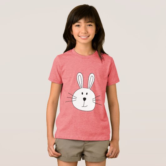 T-shirt En Tri-matière Joli visage de lapin (Recto plein)