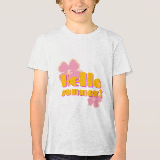 T-shirt En Tri-matière jolie image de l'été hello (Recto)