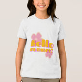 T-shirt En Tri-matière jolie image de l'été hello (Recto)