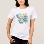T-shirt En Tri-matière Jolie Ours et Noël (Recto)