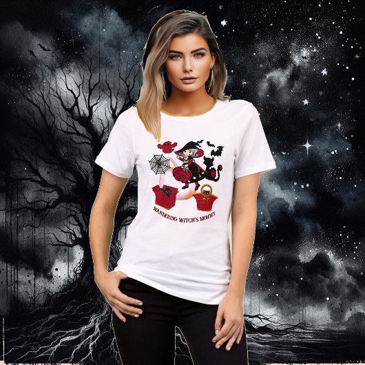 T-shirt En Tri-matière Jolie petite sorcière errante maman Halloween Funk