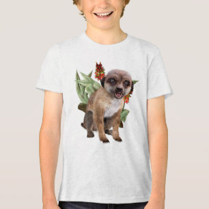 T-shirt En Tri-matière Jolie suricate aloe en fleurs art faunique