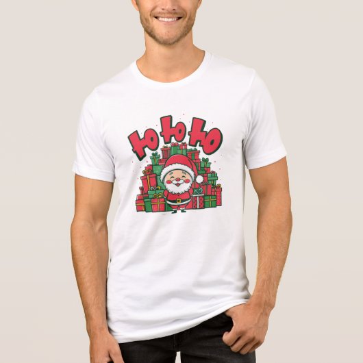 T-shirt En Tri-matière Jolly Cartoon Père Noël Noël-67748 (Recto)