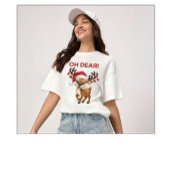 T-shirt En Tri-matière Jolly Jingle Threads Oh Dear! Cute Reindeer