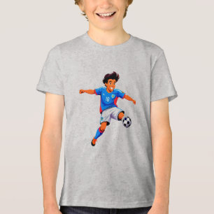 T-shirt En Tri-matière Joueur de football de dessin animé