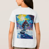 T-shirt En Tri-matière Joueur de hockey à But (Verso)