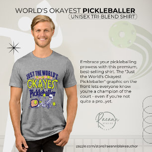 T-shirt En Tri-matière Joueur de Pickleball Moyennement Doué du Monde Uni