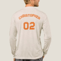 Joueur Orange Nom Jersey Numéro Mens Long Sleeve