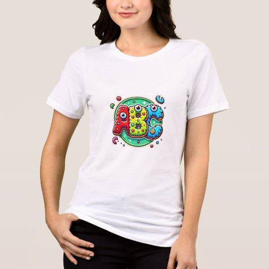 T-shirt En Tri-matière Joueur PopFunk ABC Monogramme (Recto)
